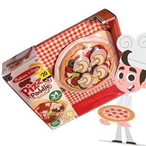 Melissa & Doug Pizza Paddle Play Set - Colorful Play Food